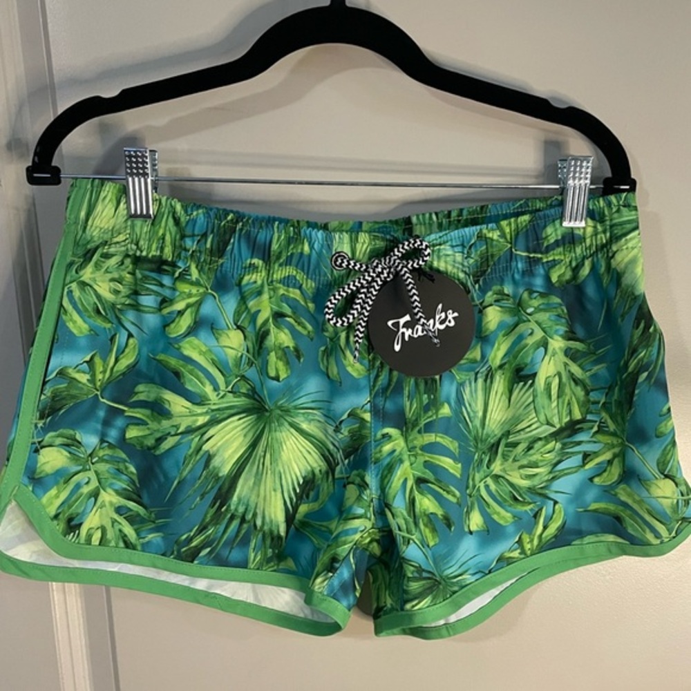 New w tags Frank's swim shorts ‘Cape Tribulation’ tropical women's size medium